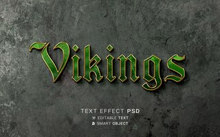 Conception viking à effet de texte