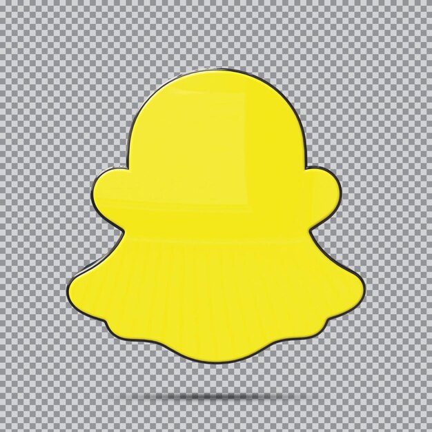 PSD concepto 3d icono snapchat