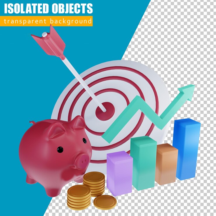PSD concepto de ahorro de dinero. transferencia de dinero a la alcancía.