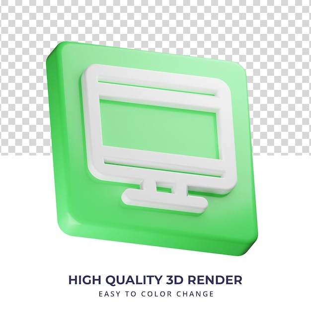 Concepto aislado de renderizado 3d de alta calidad de icono de escritorio