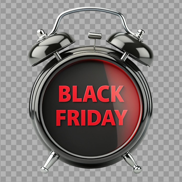 concepto de alarma de viernes negro aislado en un fondo transparente