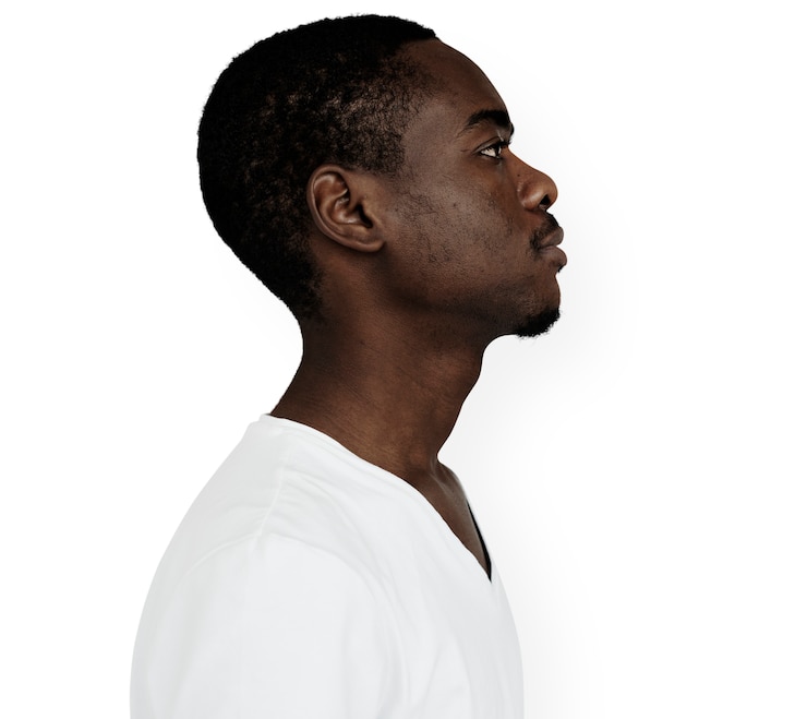 PSD concepto de aspecto serio masculino africano
