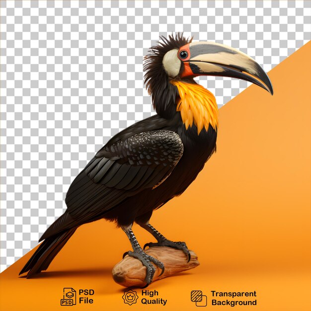 PSD concepto de aves tropicales aisladas en un fondo transparente incluyen archivo png