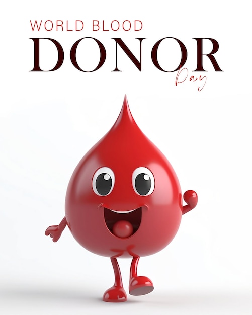 Concepto de cartel del día mundial del donante de sangre