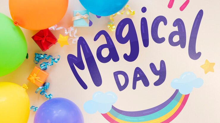 PSD concepto colorido feliz cumpleaños