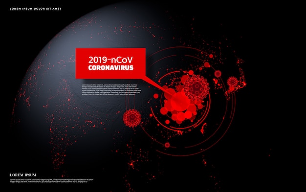 PSD concepto coronavirus 2019-ncov