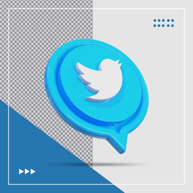 Concepto creativo de estilo de icono de Twitter