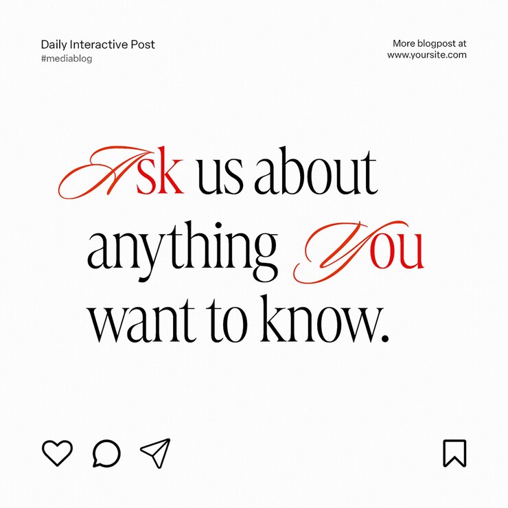PSD concepto di tipografia per i social media instagram post