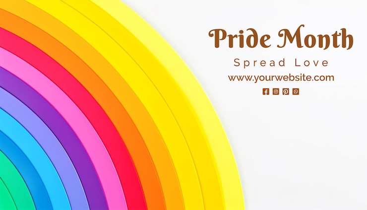 PSD el concepto del día del orgullo es una vibrante variedad de diferentes formas con colores de arco iris sobre un fondo blanco