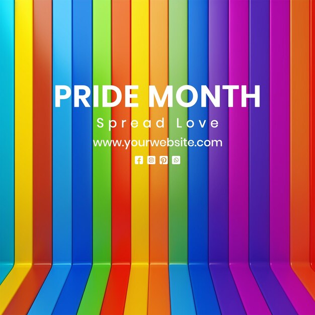El concepto del día del orgullo una vibrante variedad de rayas verticales en colores del arco iris