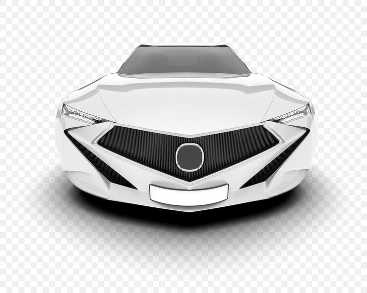 PSD concepto de diseño de coche futurista blanco