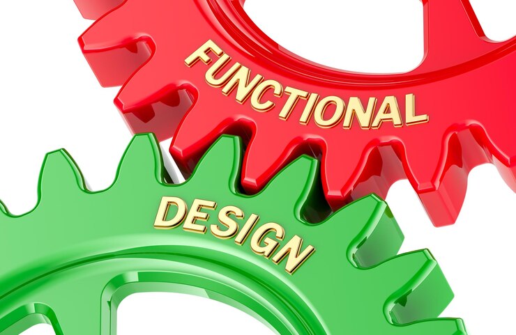 PSD concepto de diseño funcional con ruedas dentadas de colores renderización 3d aisladas en fondo transparente