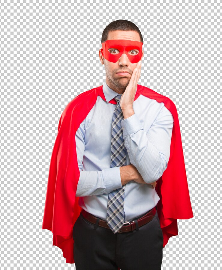 PSD concepto de un empresario super preocupado