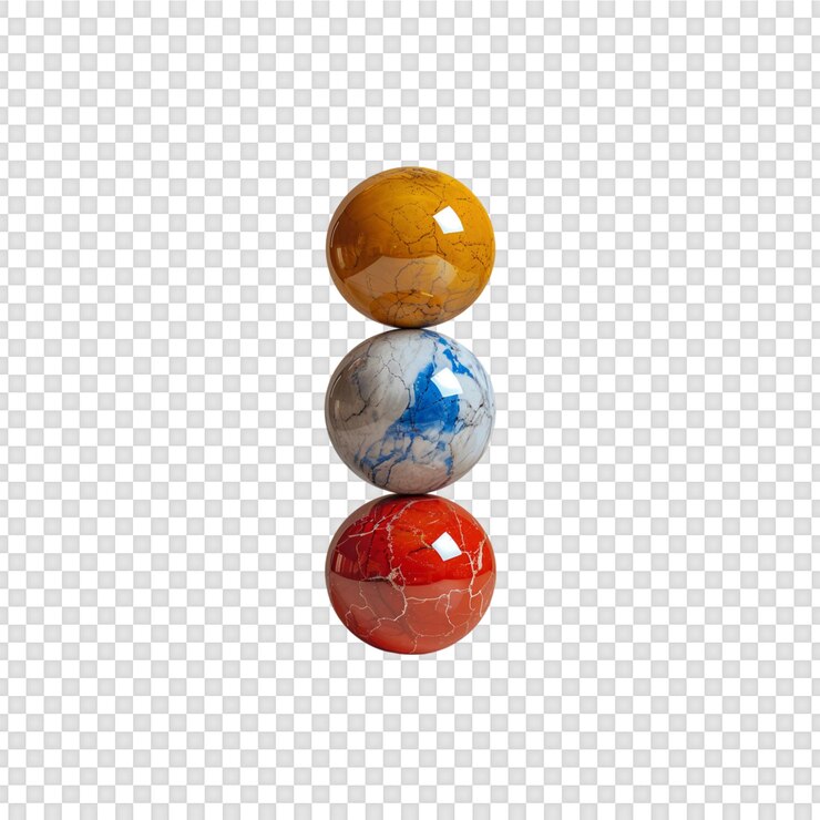 PSD el concepto de equilibrio de formas geométricas de colores 3d aisladas en un fondo transparente