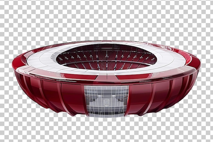 PSD concepto de estadio en 3d aislado en un fondo transparente