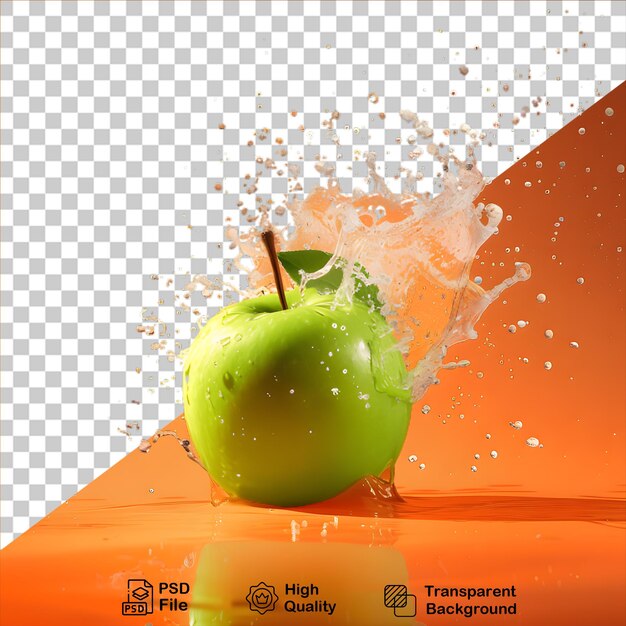 PSD concepto de fruta de manzana aislado en fondo transparente incluye archivo png