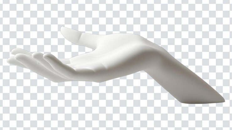 PSD concepto de gesto de mano minimalista en 3d que representa saludos amistosos y comunicación en el diseño digital