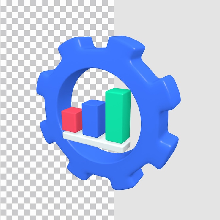 PSD concepto de icono de configuración empresarial 3d