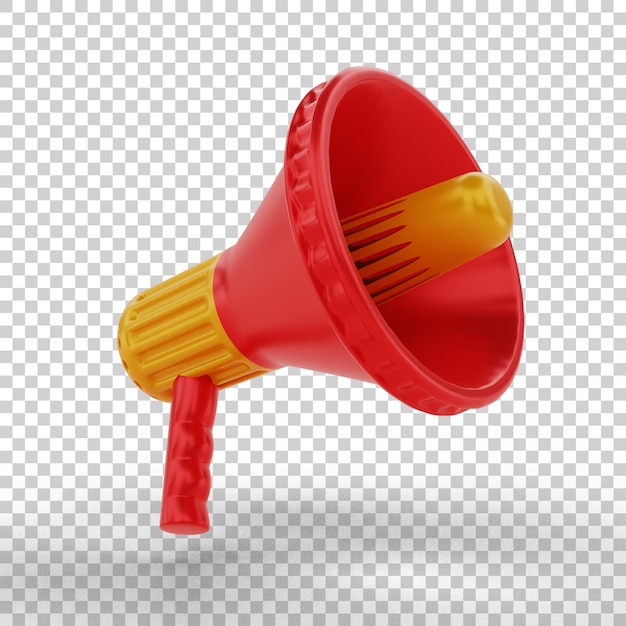 Concepto de icono de micrófono aislado render 3d