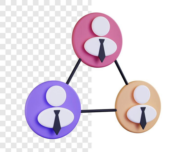 PSD concepto de ilustración de equipo de negocios 3d