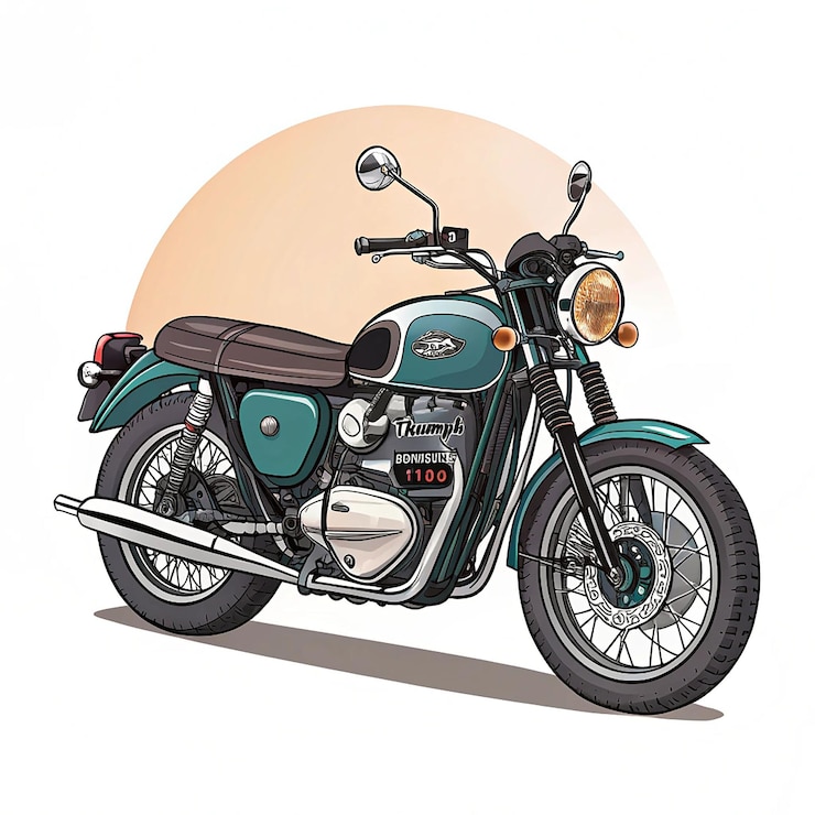 PSD concepto de ilustración vectorial realista de la motocicleta