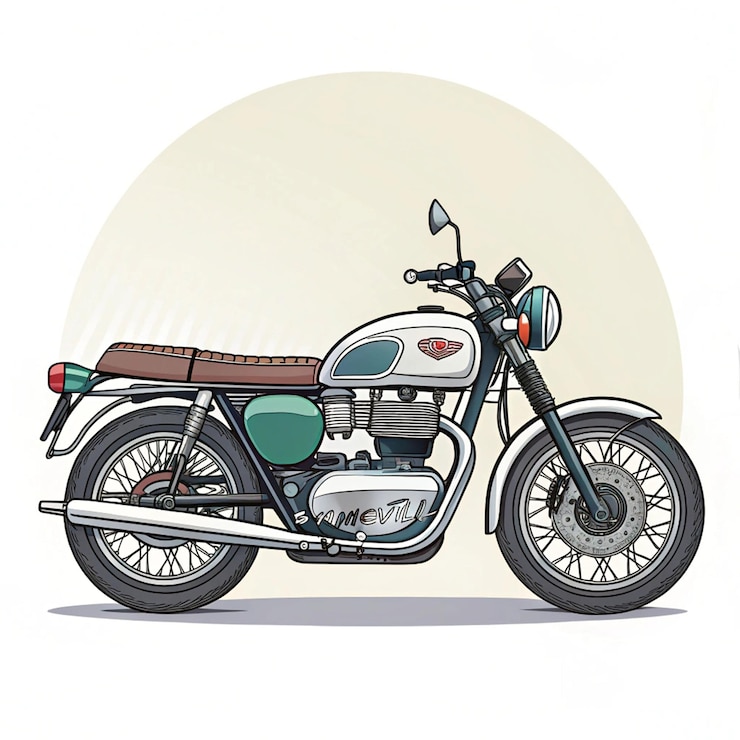 PSD concepto de ilustración vectorial realista de la motocicleta