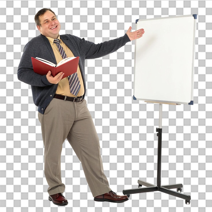 PSD concepto de maestro aislado en un fondo transparente