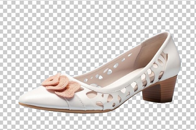 Concepto de moda de verano mujer blanca zapato tacón y bolso de mano