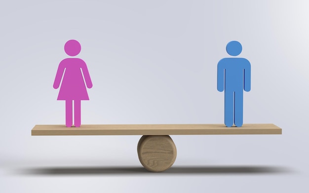 PSD concepto moderno de igualdad de género
