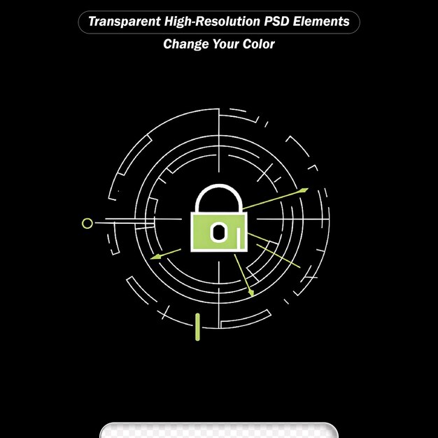 PSD el concepto de negocio de diseño plano del icono de seguridad de internet