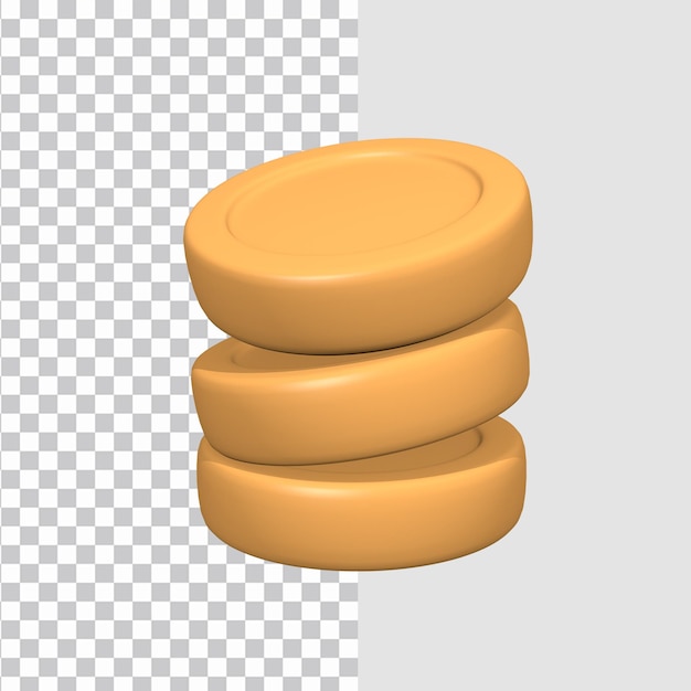 PSD concepto de negocio de moneda de oro 3d