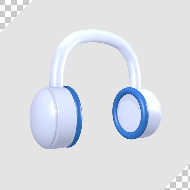 concepto de objeto de auriculares 3d