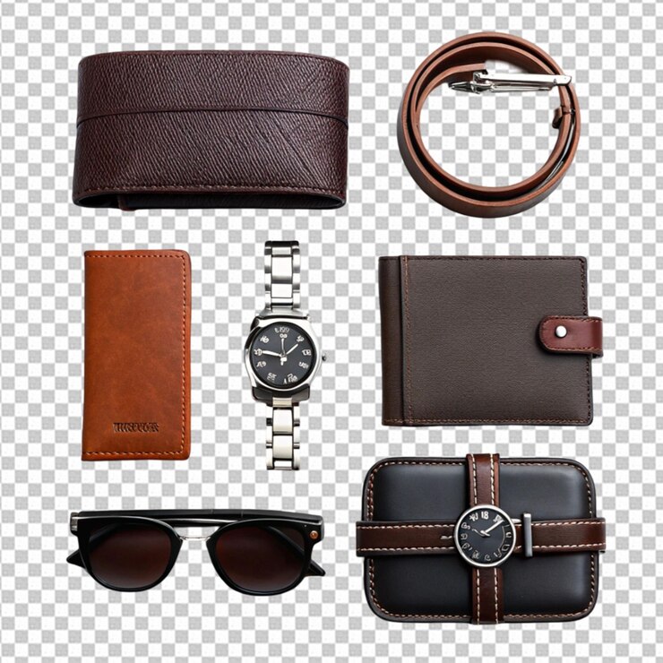 PSD concepto de un regalo para el día del padre o accesorios para el hombre