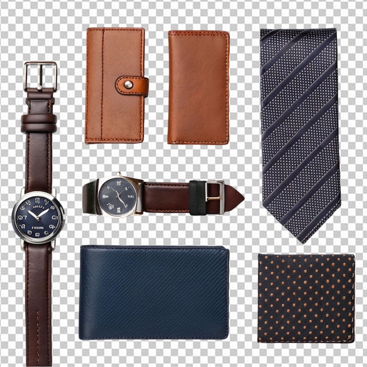 PSD concepto de un regalo para el día del padre o accesorios para el hombre