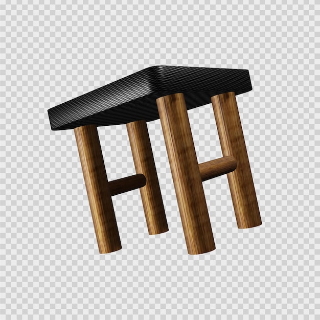 PSD concepto de renderizado 3d de silla simple