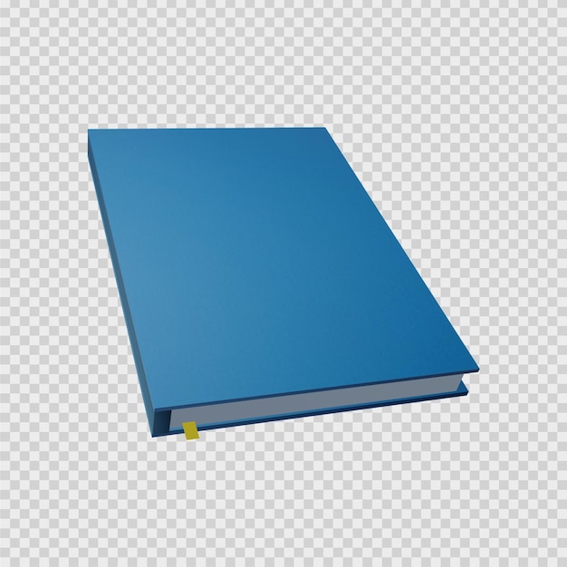 Concepto de representación de libro azul 3d