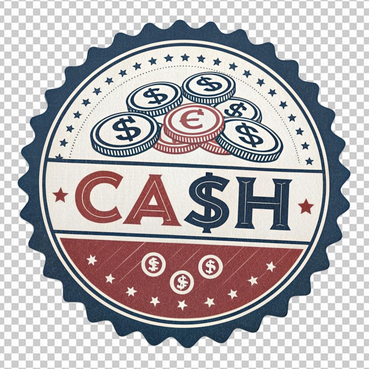 PSD concepto de sello de reembolso
