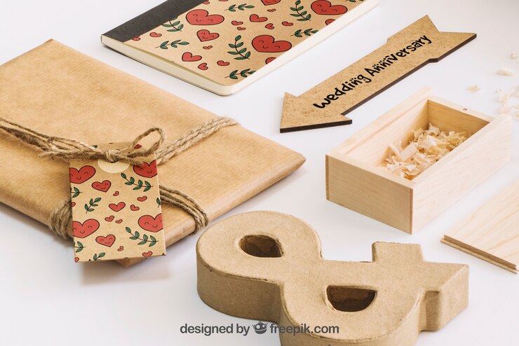PSD concepto stationery de cartón