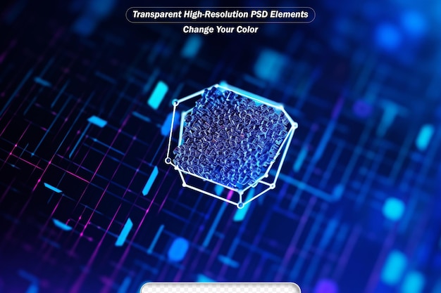 PSD concepto de tecnología el mundo está cambiando hacia el futuro en el fondo de alta tecnología