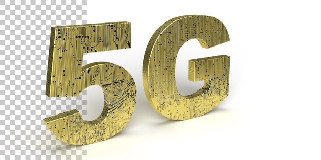 Concepto de tecnología de telecomunicaciones de Internet Concepto de conexión de datos de alta velocidad Representación 3D 5G