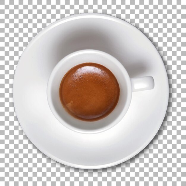 Un concepto único de café negro aislado en un fondo plano muy adecuado para su uso en el proyecto de bebidas