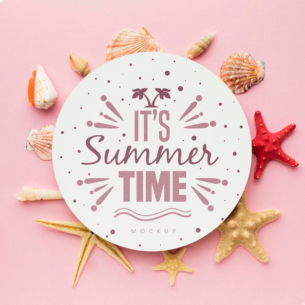 Concepto de verano con estrella de mar