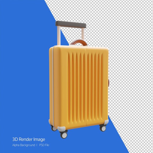 Concepto de viaje Ilustración de renderizado 3D de equipaje