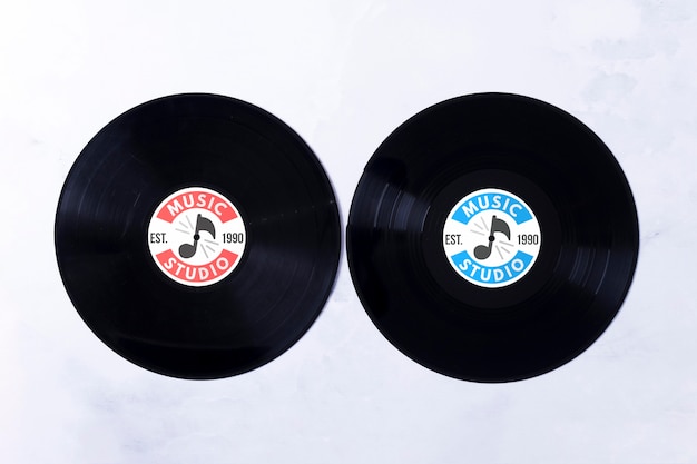 PSD concepto de vinilos musicales