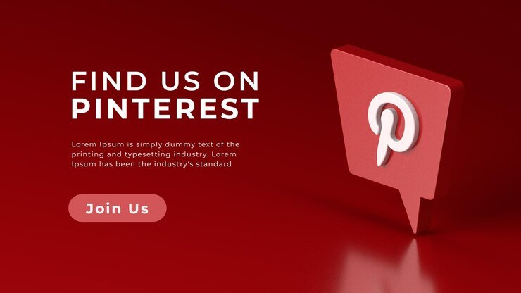 PSD concepto web 3d pinterest aislado