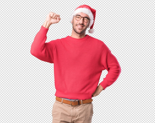 Conceptos de Navidad - hombre joven gesticulando