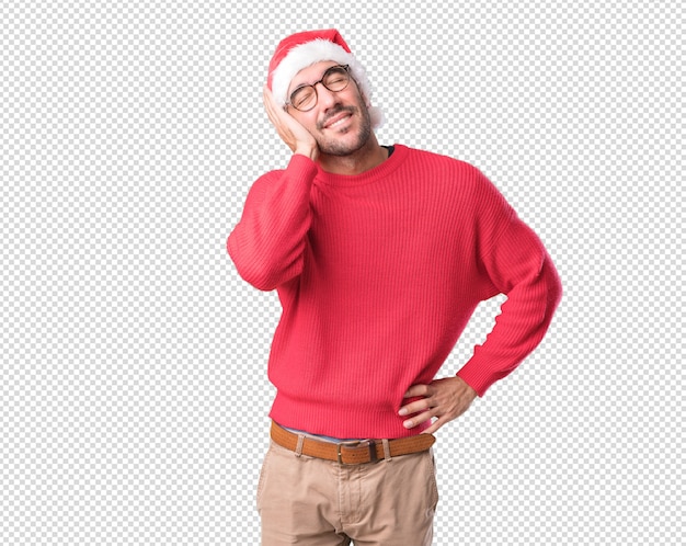 Conceptos de Navidad - hombre joven gesticulando