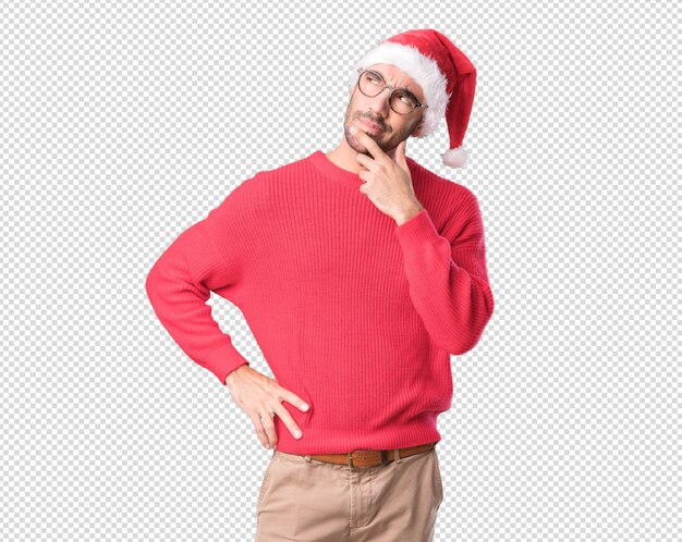 Conceptos de Navidad - hombre joven gesticulando