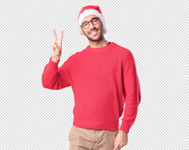 Conceptos de Navidad - hombre joven gesticulando