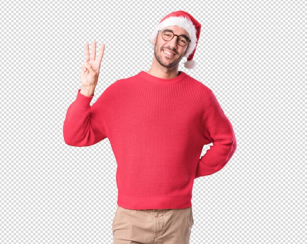 Conceptos de Navidad - hombre joven gesticulando